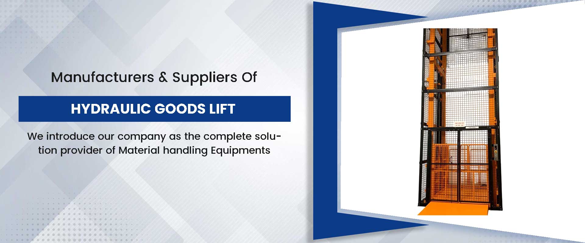 Goods lift for Industrial
